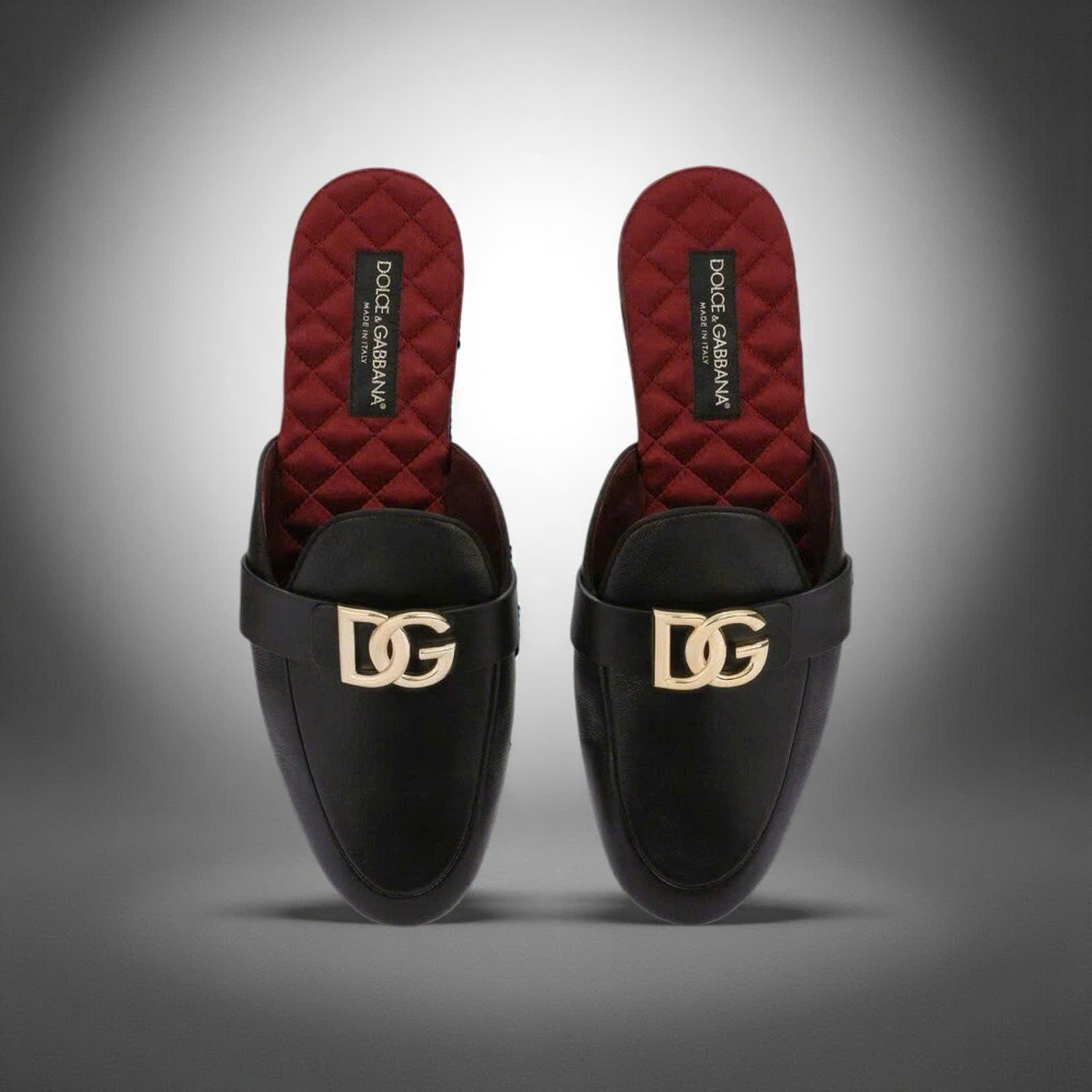  Giày Dolce & Gabbana D&G Leather Loafers 'Black' 