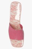  Giày Nữ Gucci Heeled Slides With Monogram 'Pink' 