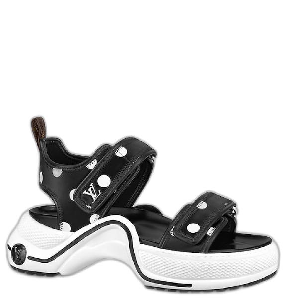  Giày Nữ Louis Vuitton Lv Archlight Flat Sandals 'Black White' 