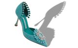  Giày Nữ Manolo Blahnik Shog Suede Jewel Pumps 'Blue' 
