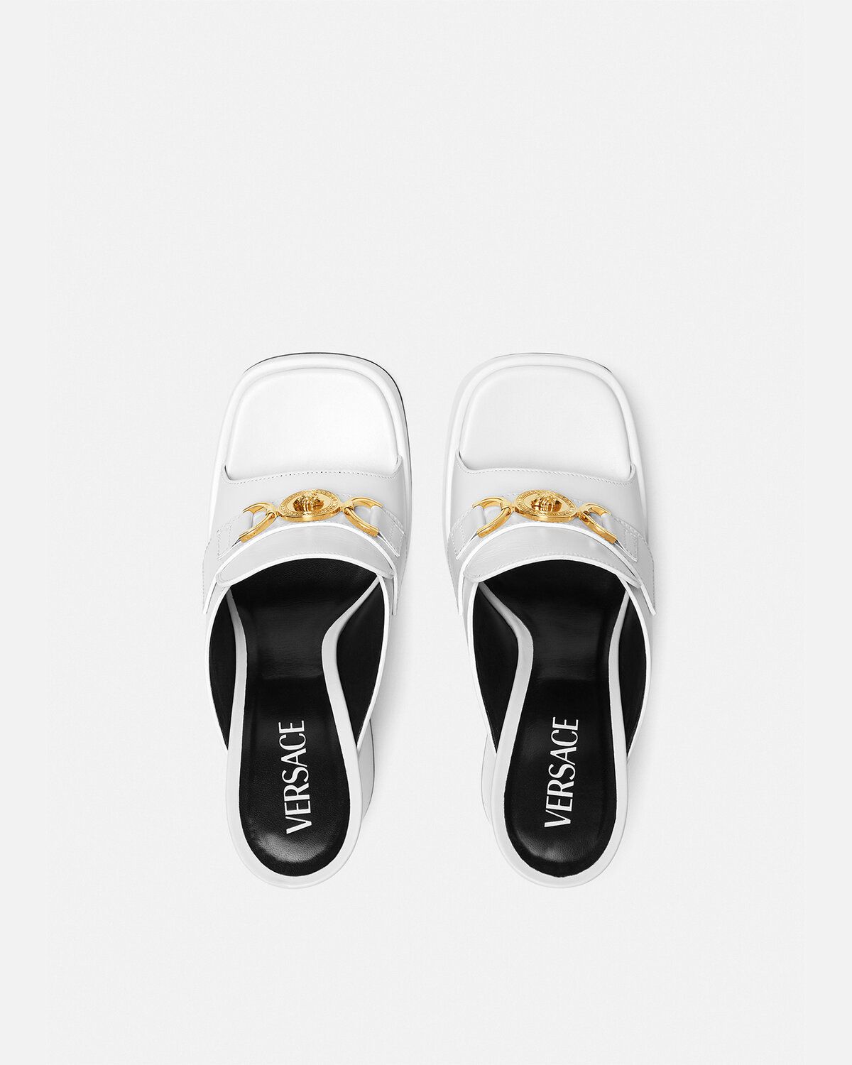  Giày Nữ Versace Aevitas Platform Mules 'White' 