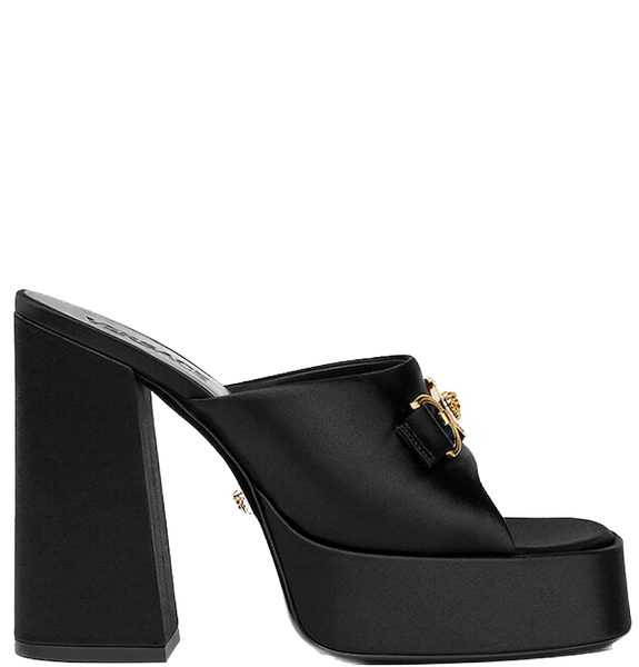  Giày Nữ Versace Aevitas Satin Platform 'Black' 