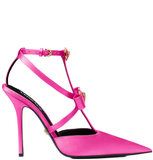  Giày Nữ Versace Gianni Ribbon Cage Satin Pumps 'Fuchsia' 