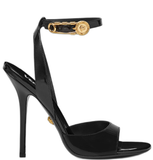  Giày Nữ Versace Safety Pin Patent Sandals 'Black' 