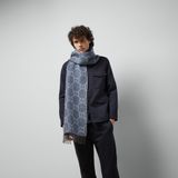  Khăn Gucci GG Jacquard Knit Scarf Tassels 'Navy' 