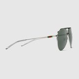  Kính Gucci Aviator Frame Sunglasses 'Solid Grey' 