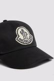  Mũ Nam Moncler Gabardine Baseball Cap 'Black' 