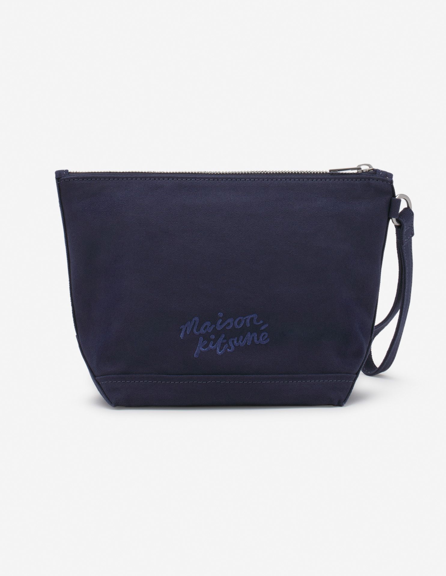  Túi Maison Kitsune Fox Head Zipped Pouch 'Blue' 