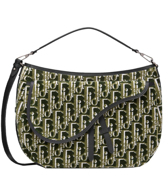  Túi Nam Dior Saddle Soft Dior Oblique Tapestry Grained Calfskin 'Olive' 