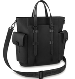  Túi Nam Louis Vuitton Christopher Tote 'Black Taurillon Leather' 