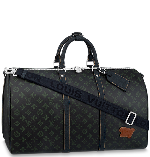  Túi Nam Louis Vuitton Keepall Bandoulière 50 Bag 'Dark Green' 