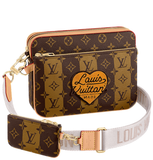  Túi Nam Louis Vuitton Trio Messenger Monogram Stripes 'Brown Canvas' 