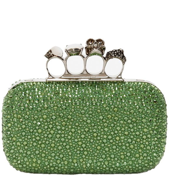  Túi Nữ Alexander McQueen Knuckle Clutch 'Acid Green' 