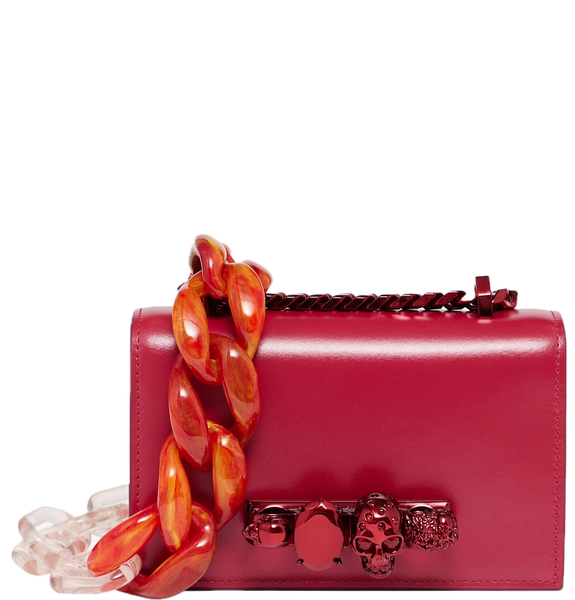  Túi Nữ Alexander McQueen Mini Jewelled Satchel 'Red' 