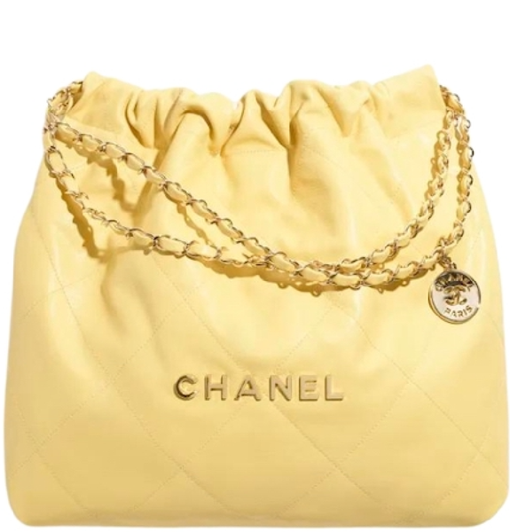  Túi Nữ Chanel Grained Shiny Calfskin Gold Tone Metal 'Yellow' 