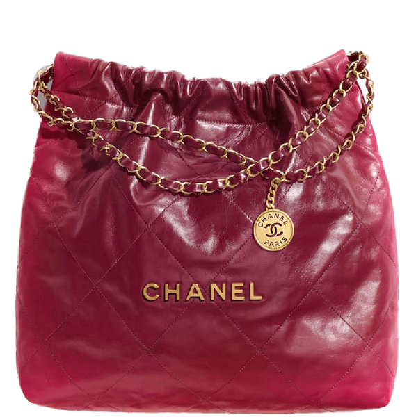  Túi Nữ Chanel Shaded Calfskin Gold Tone Metal 'Pink Burgundy' 