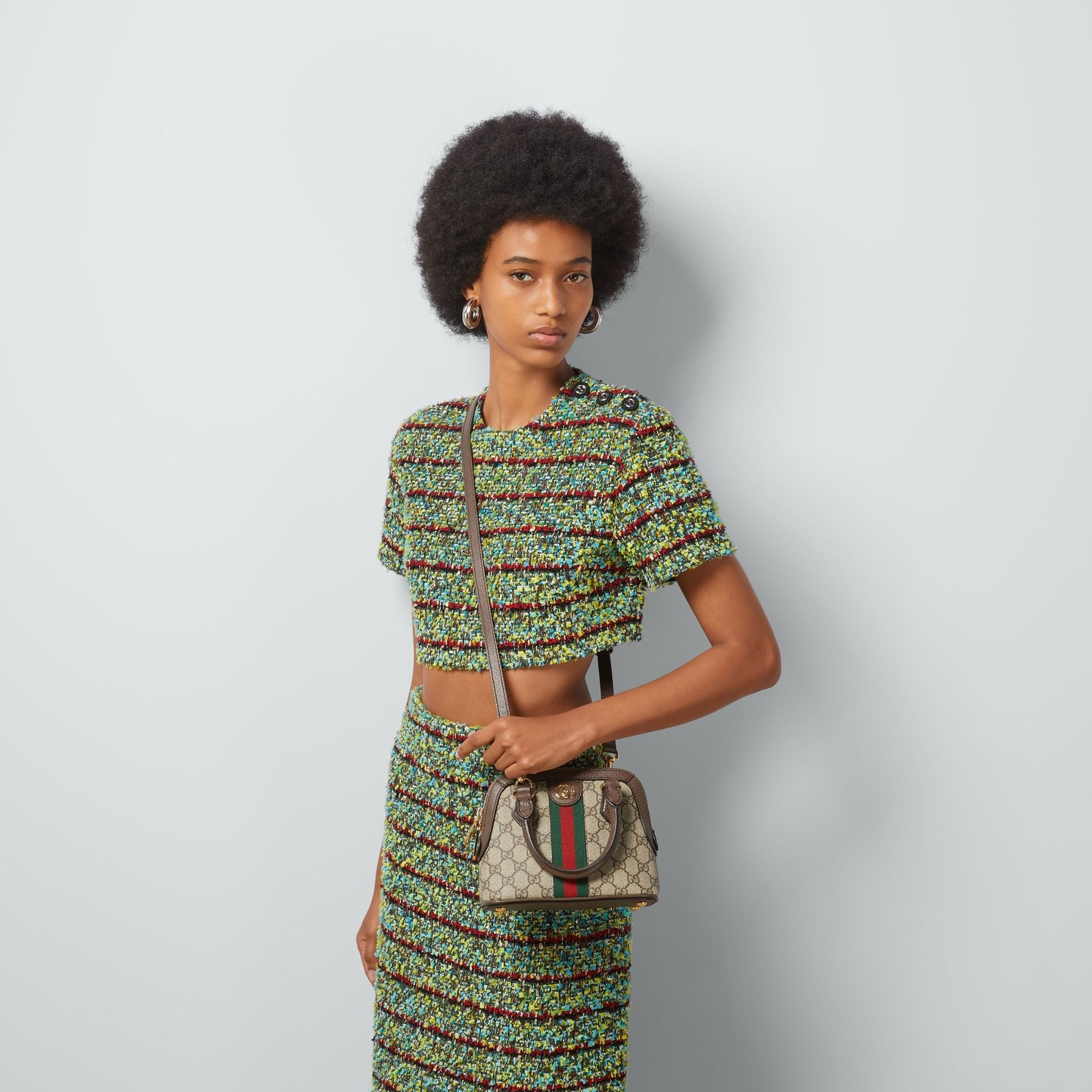  Túi Nữ Gucci Ophidia Mini Top Handle Bag 'Beige' 