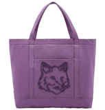  Túi Nữ Maison Kitsune Fox Head Large Tote 'Lilac' 