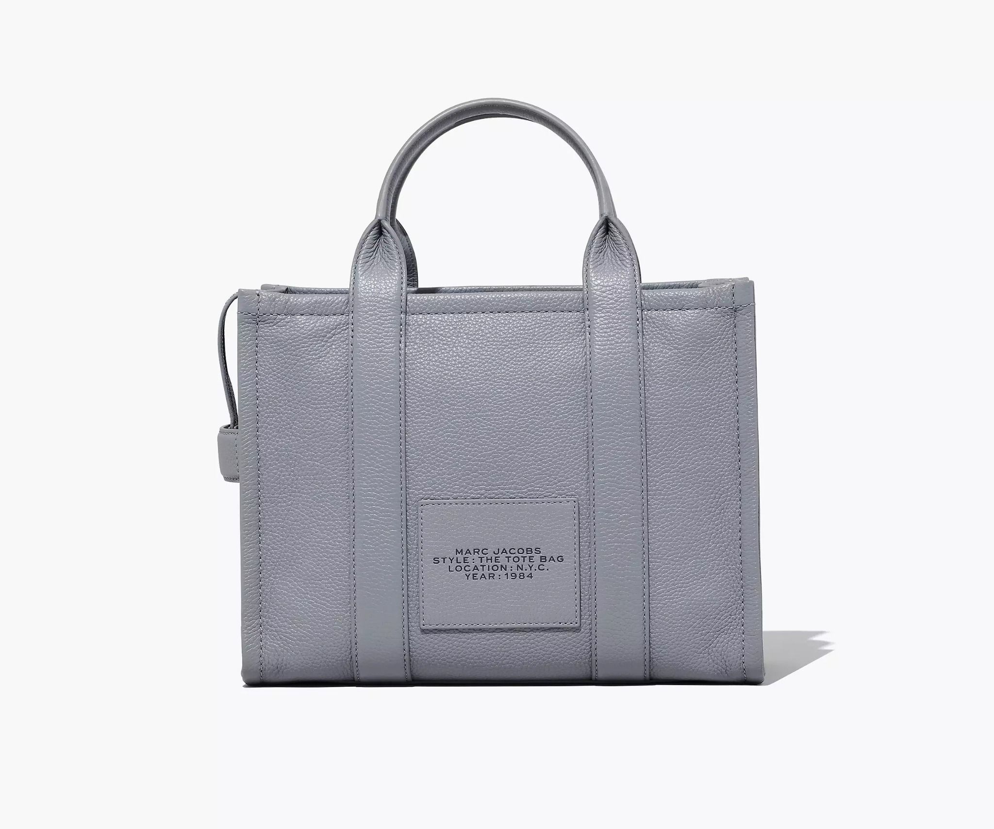  Túi Nữ Marc Jacobs Leather Medium Tote Bag 'Wolf Grey' 