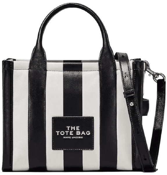  Túi Nữ Marc Jacobs Striped Small Tote Bag 'Black White' 