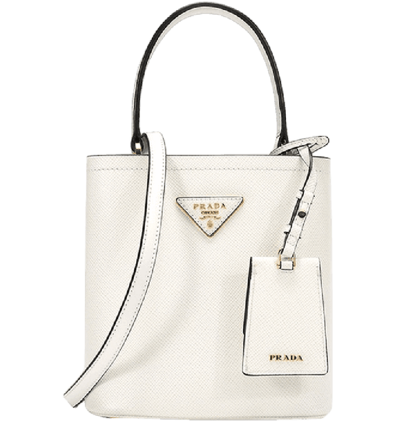  Túi Nữ Prada Double Bucket Small Pannier 'White' 