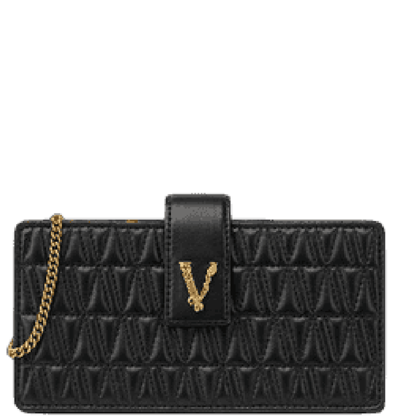  Túi Nữ Versace Virtus Quilted Mini 'Black' 