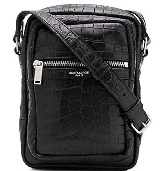  Túi Nữ Saint Laurent Sid Pouch Crocodile 'Black' 