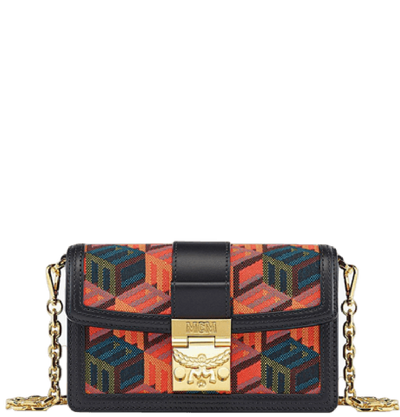  Túi Nữ MCM Gretl Crossbody Cubic Monogram Jacquard 'Multicolor' 
