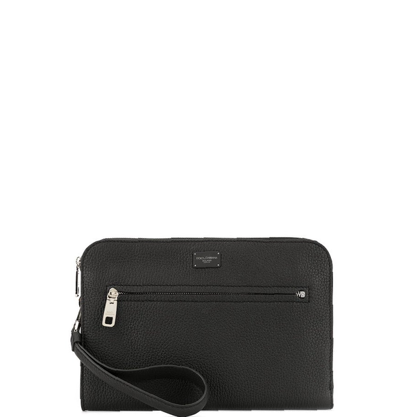  Túi Nam Dolce & Gabbana Flat Calfskin Palermo Clutch 'Black' 