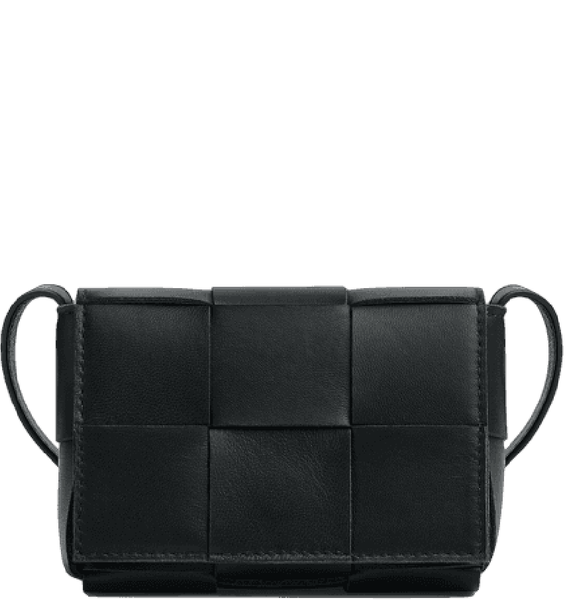  Túi Nữ Bottega Veneta Mini Intrecciato Leather Crossbody Bag 'Black' 