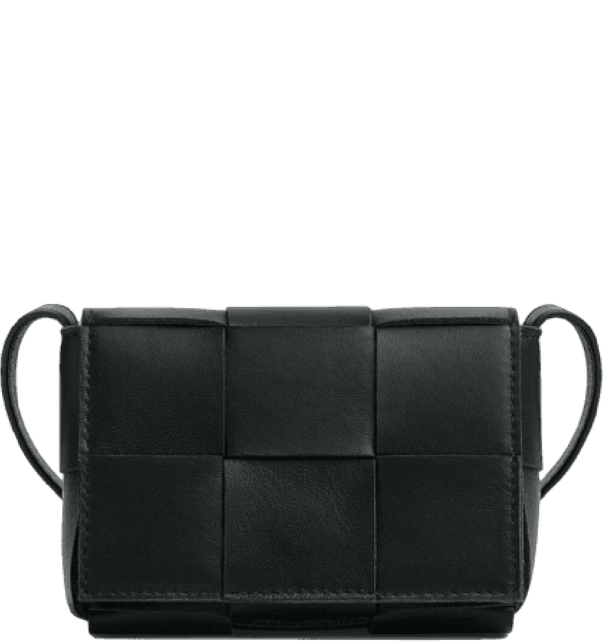  Túi Nữ Bottega Veneta Mini Intrecciato Leather Crossbody Bag 'Black' 