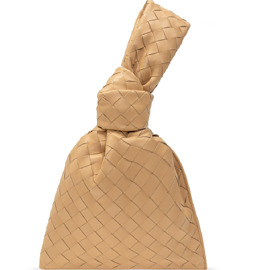  Túi Nữ Bottega Veneta The Twist Mini Shiny Nappa 'Beige' 