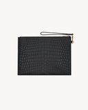  Túi Saint Laurent Tiny Cassandre Zip Tablet Holder 'Black' 