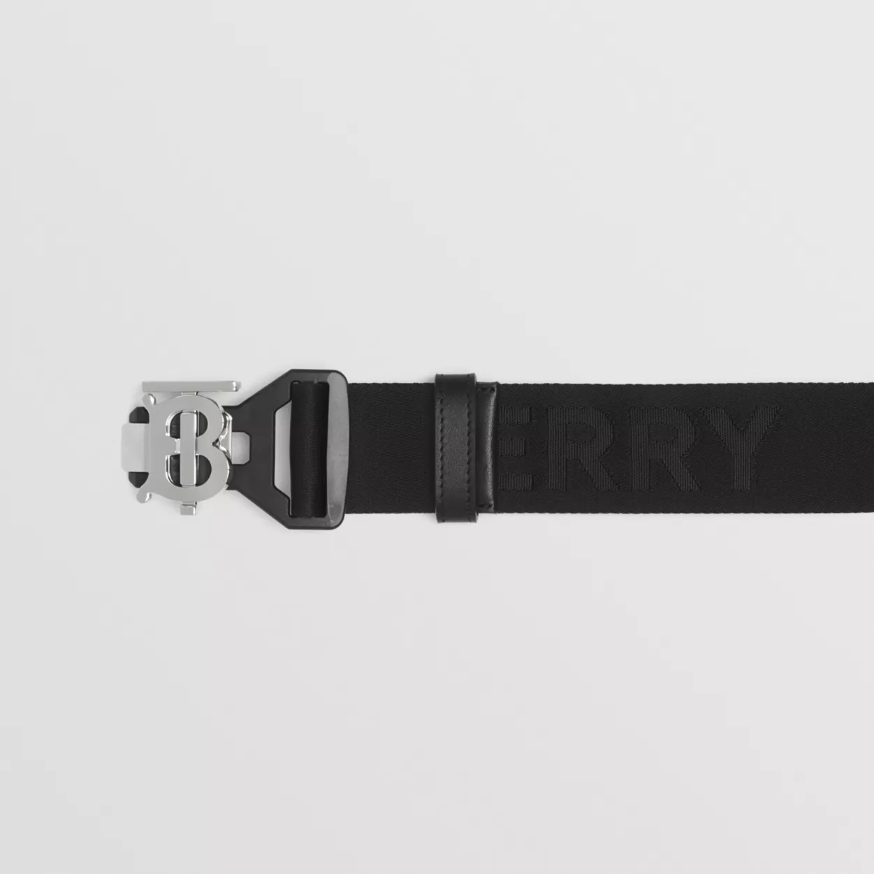  Thắt Lưng Nam Burberry Monogram Motif and Logo Webbed Jacquard Belt 'Black' 