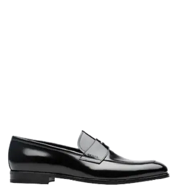  Giày Nam Prada Unlined Brushed Leather Loafers 'Black' 