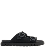  Dép Nữ Salvatore Ferragamo Gancini Ornament Slide 'Black' 