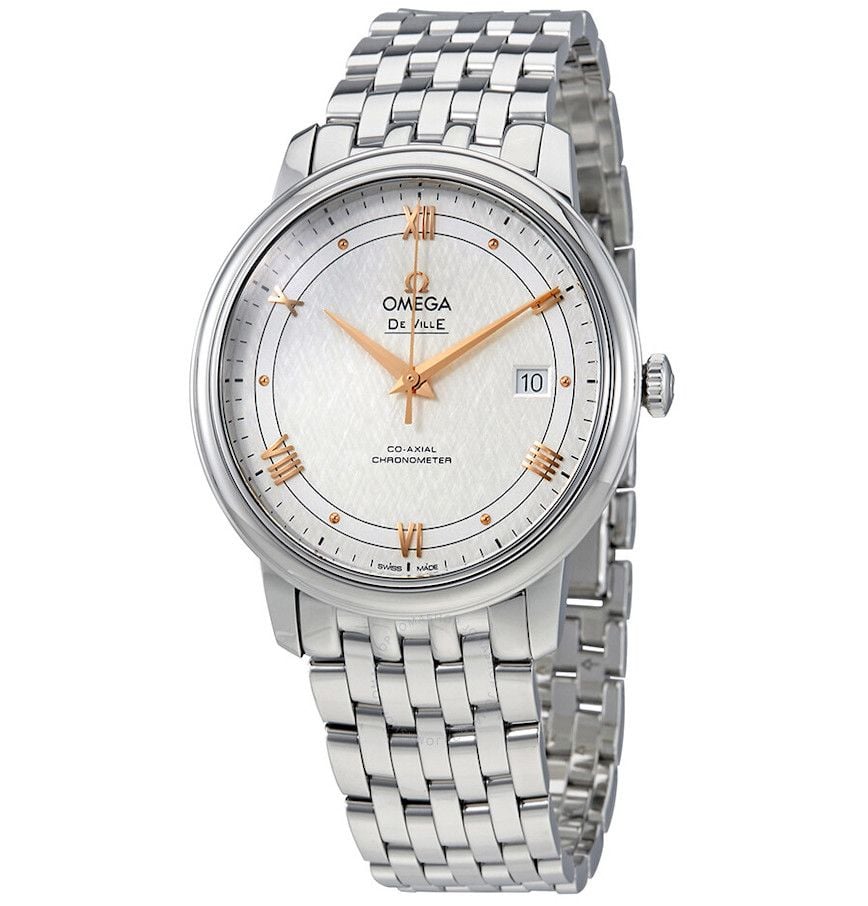 Đồng Hồ Nam OMEGA De Ville Prestige Co-Axial Silver Dial 