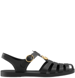  Dép Nam Gucci Rubber Buckle Strap Sandal 'Black' 