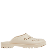  Dép Nam Gucci Slip On Sandal GG Rubber 'White' 