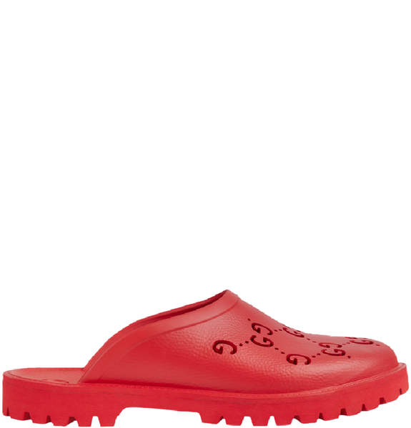  Dép Nam Gucci Slip On Sandal GG Rubber 'Red' 