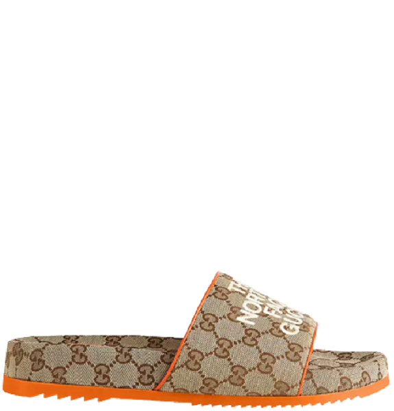  Dép Nam Gucci The North Face x Gucci GG Slide 'Beige Orange' 