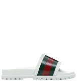  Dép Nam Gucci Web Slide Sandal 'White' 