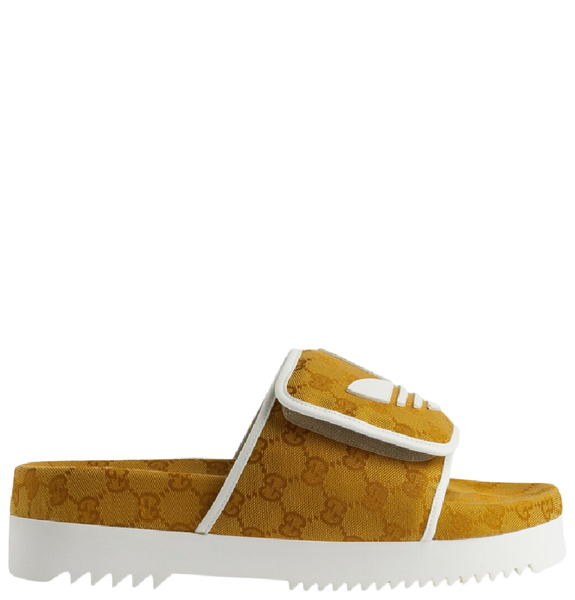  Dép Nam Gucci x Adidas Slide Sandal 'Mustard' 