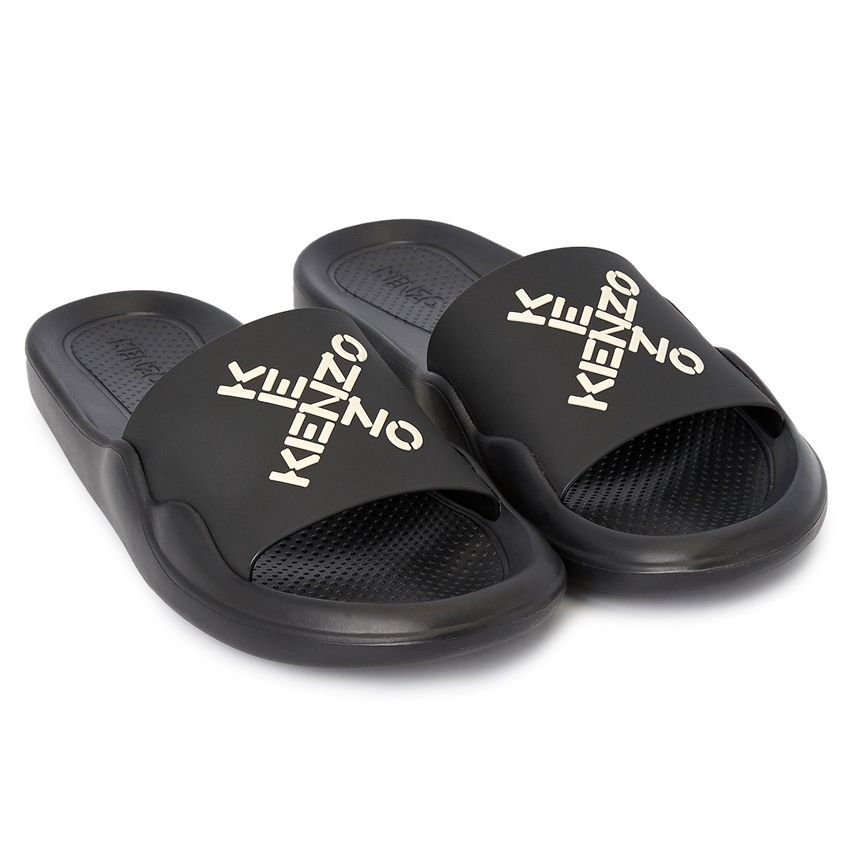  Dép Nam Kenzo Little X Pool Slide Sports Slippers 'Black' 