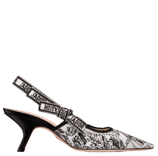  Giày Nữ Dior J'Adior Slingback Pump 'White Black' 