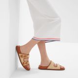  Dép Nữ Fendi Feel Leather 'Brown' 