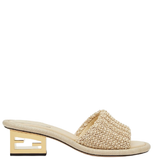  Dép Nữ Fendi Feel Raffia 'Pale Yellow' 
