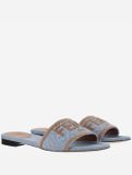  Dép Nữ Fendi Signature Denim 'Light Blue' 