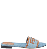  Dép Nữ Fendi Signature Denim 'Light Blue' 
