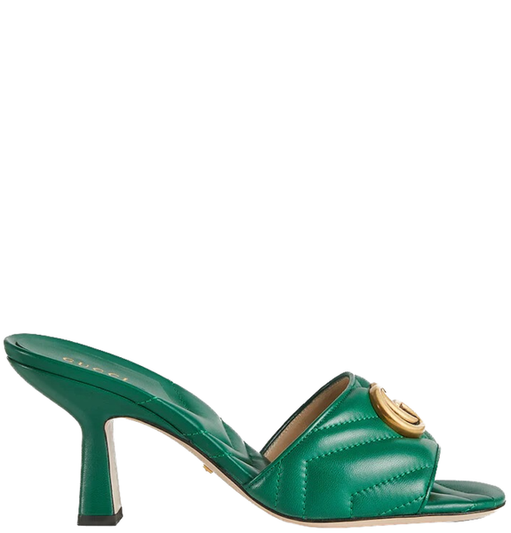  Dép Nữ Gucci Double G Slide Sandal 'Emerald Green' 